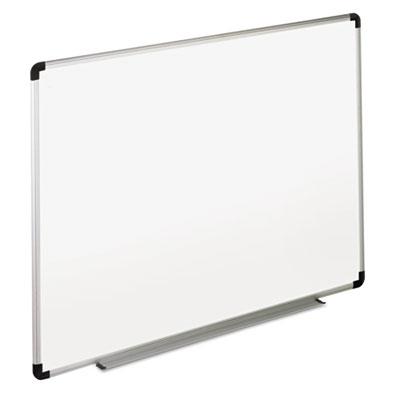 View larger image of Dry Erase Board, Melamine, 72 x 48, White, Black/Gray Aluminum/Plastic Frame