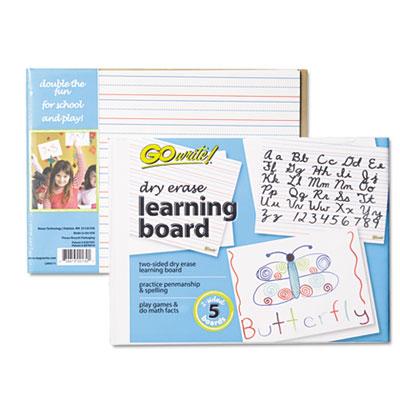 View larger image of GoWrite! Dry Erase Learning Boards, 8.25 x 11, White Surface, 5/Pack