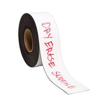 Dry Erase Magnetic Tape Roll, 3" x 50 ft, White