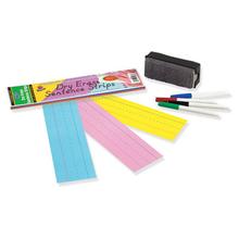Dry Erase Sentence Strips, 12 X 3, Blue; Pink; Yellow, 30/pack