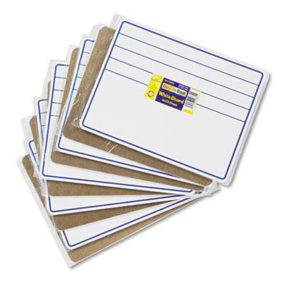 View larger image of Dry Erase Student Boards, 12 x 9, Blue/White Surface, 10/Set