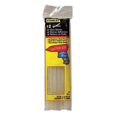 View larger image of Dual Temperature 10" Glue Sticks, 0.45" x 10", Dries Clear, 12/Pack