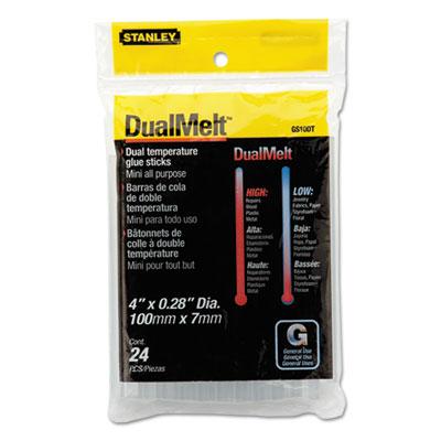 View larger image of Dual Temperature Mini Glue Sticks, 0.28" x 4", Dries Clear, 24/Pack