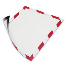 DURAFRAME Security Magnetic Sign Holder, 8.5 x 11, Red/White Frame, 2/Pack