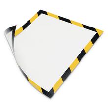 DURAFRAME Security Magnetic Sign Holder, 8.5 x 11, Yellow/Black Frame, 2/Pack