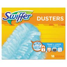 Dusters Refill, Fiber Bristle, Light Blue, 18/Box