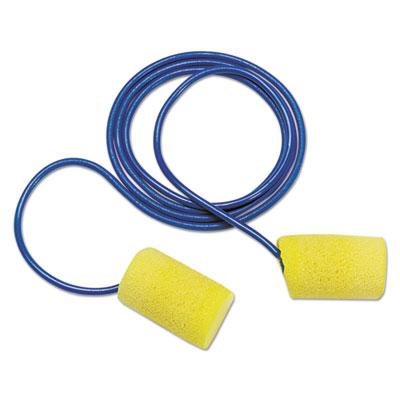 View larger image of E-A-R Classic Earplugs, Corded, PVC Foam, Yellow, 200 Pairs/box