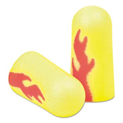 View larger image of E-A-Rsoft Blasts Earplugs, Cordless, Foam, Yellow Neon/Red Flame, 200 Pairs/Box