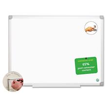Earth Silver Easy-Clean Dry Erase Board, Reversible, 36 x 24, White Surface, Silver Aluminum Frame