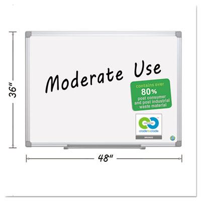 View larger image of Earth Silver Easy-Clean Dry Erase Board, Reversible, 48 x 36, White Surface, Silver Aluminum Frame