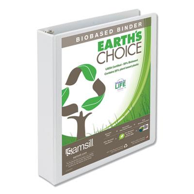 View larger image of Earth's Choice Plant-Based Round Ring View Binder, 3 Rings, 1.5" Capacity, 11 x 8.5, White
