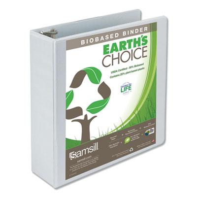 View larger image of Earth's Choice Plant-Based Round Ring View Binder, 3 Rings, 3" Capacity, 11 x 8.5, White