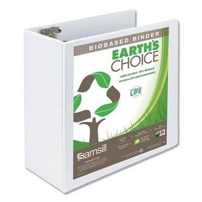 View larger image of Earth's Choice Biobased Round Ring View Binder, 3 Rings, 5" Capacity, 11 x 8.5, White