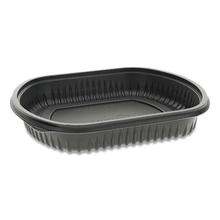 Clearview Micromax Microwavable Container, 36 oz, 9.38 x 8 x 1.5, Black, Plastic, 250/Carton