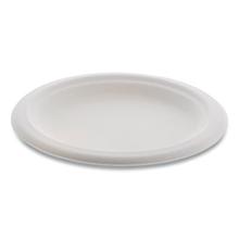 EarthChoice Compostable Fiber-Blend Bagasse Dinnerware, Plate, 6" Diameter, Natural, 1,000/Carton