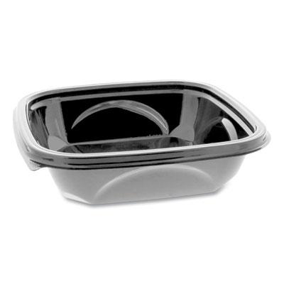 View larger image of EarthChoice Square Recycled Bowl, 24 oz, 7 x 7 x 1.52, Black, Plastic, 300/Carton