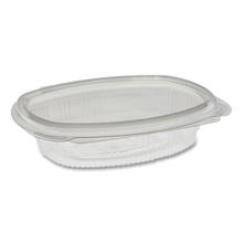EarthChoice Recycled PET Hinged Container, 8 oz, 4.92 x 5.87 x 1.32, Clear, Plastic, 200/Carton