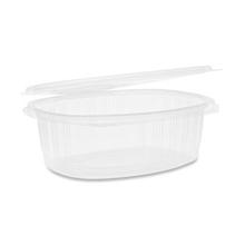 EarthChoice Recycled PET Hinged Container, 48 oz, 8.88 x 7.25 x 2.94, Clear, Plastic, 190/Carton