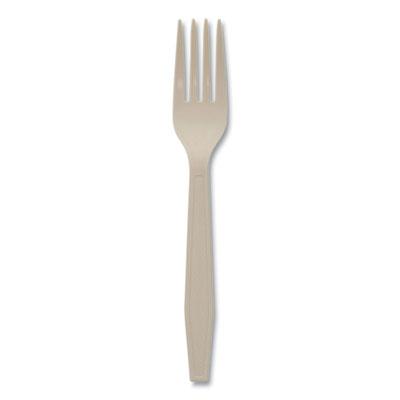 View larger image of EarthChoice PSM Cutlery, Heavyweight, Fork, 6.88", Tan, 1,000/Carton