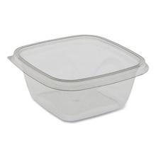 EarthChoice Square Recycled Bowl, 16 oz, 5 x 5 x 1.75, Clear, Plastic, 504/Carton
