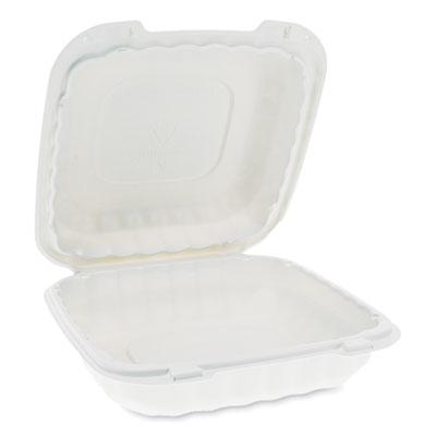 View larger image of EarthChoice SmartLock Microwavable MFPP Hinged Lid Container, 8.31 x 8.35 x 3.1, White, Plastic, 200/Carton