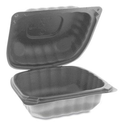 View larger image of EarthChoice SmartLock Microwavable MFPP Hinged Lid Container, 5.75 x 5.95 x 3.1, Black, Plastic, 400/Carton