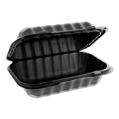 View larger image of EarthChoice SmartLock Microwavable MFPP Hinged Lid Container, 9 x 6 x 3.25, Black, Plastic, 270/Carton
