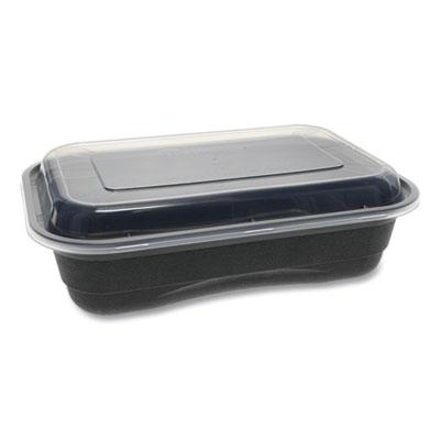 View larger image of EarthChoice Versa2Go Microwaveable Container, 36 oz, 8.4 x 5.6 x 2, Black/Clear, Plastic, 150/Carton