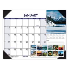 Earthscapes Scenic Desk Pad Calendar, Scenic Photos, 18.5 x 13, White Sheets, Black Binding/Corners,12-Month (Jan-Dec): 2024