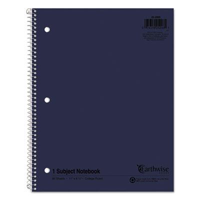 View larger image of Earthwise by Oxford Recycled 1-Subject Notebook, Medium/College Rule, Randomly Assorted Cover Color, (80) 11 x 8.5 Sheets