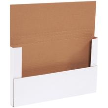 14 1/8 x 8 5/8 x 1" White Easy-Fold Mailers