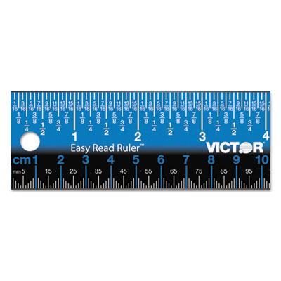 View larger image of Easy Read Stainless Steel Ruler, Standard/Metric, 12", Blue
