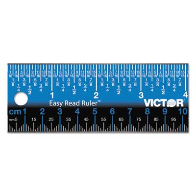 View larger image of Easy Read Stainless Steel Ruler, Standard/Metric, 18", Blue