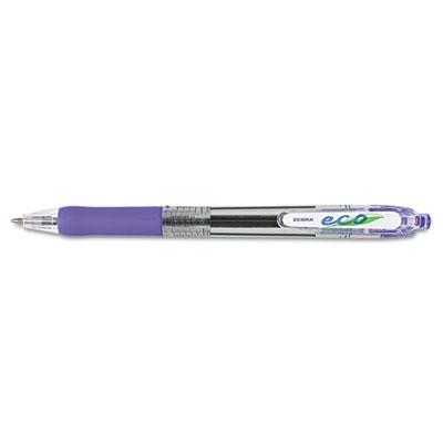 View larger image of ECO Jimnie Clip Ballpoint Pen, Retractable, Medium 1 mm, Blue Ink, Clear/Blue Barrel, 12/Pack