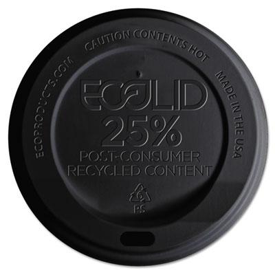 View larger image of EcoLid 25% Recy Content Hot Cup Lid, Black, F/10-20oz, 100/PK, 10 PK/CT
