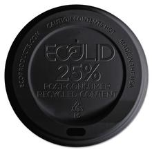 EcoLid 25% Recy Content Hot Cup Lid, Black, F/10-20oz, 100/PK, 10 PK/CT