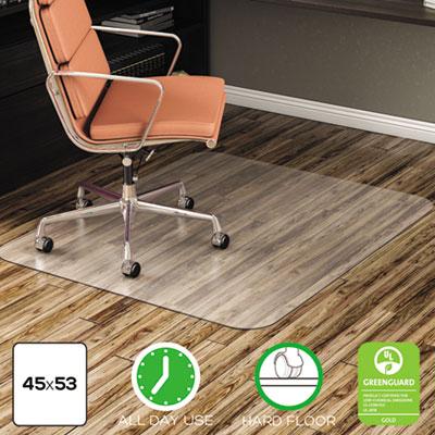 View larger image of EconoMat All Day Use Chair Mat for Hard Floors, 45 x 53, Rectangular, Clear