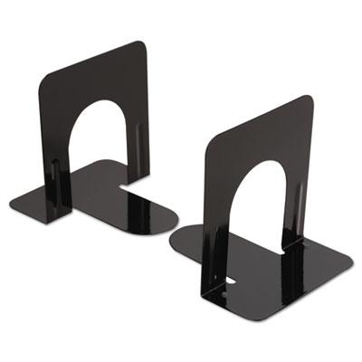 View larger image of Economy Bookends, Nonskid, 4.75 x 5.25 x 5, Heavy Gauge Steel, Black, 1 Pair