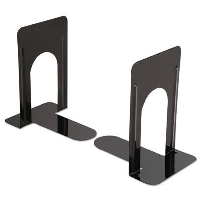 View larger image of Economy Bookends, Nonskid, 5.88 x 8.25 x 9, Heavy Gauge Steel, Black, 1 Pair