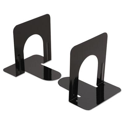 View larger image of Economy Bookends, Standard, 4.75 x 5.25 x 5, Heavy Gauge Steel, Black, 1 Pair