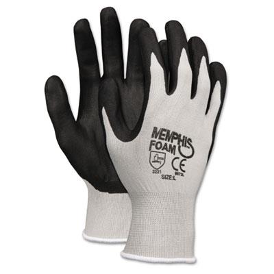 View larger image of Economy Foam Nitrile Gloves, Medium, Gray/Black, 12 Pairs