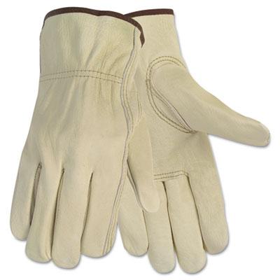 View larger image of Economy Leather Driver Gloves, Large, Beige, Pair