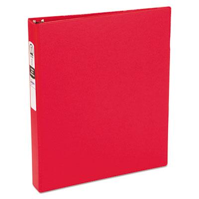 View larger image of Economy Non-View Binder with Round Rings, 3 Rings, 1" Capacity, 11 x 8.5, Red, (3310)