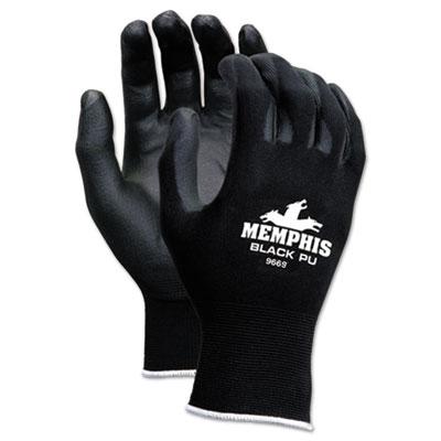 View larger image of Economy PU Coated Work Gloves, Black, Large, Dozen