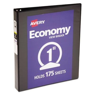 View larger image of Economy View Binder with Round Rings , 3 Rings, 1" Capacity, 11 x 8.5, Black, (5710)