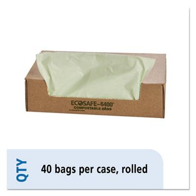 View larger image of EcoSafe-6400 Bags, 48 gal, 0.85 mil, 42" x 48", Green, 40/Box