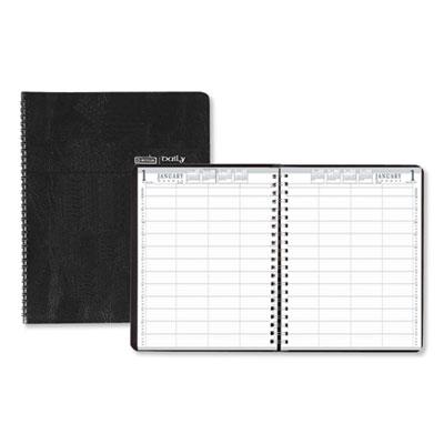 View larger image of Eight-Person Group Practice Daily Appointment Book, 11 x 8.5, Black Cover, 12-Month (Jan to Dec): 2024