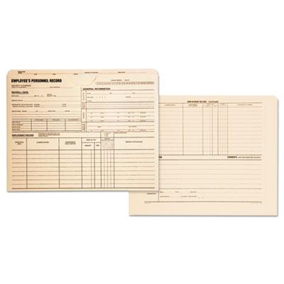 View larger image of Employee Record Jacket, Straight Tab, Letter Size, Manila, 100/Box