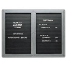 Enclosed Magnetic Directory, One Door, 48 x 36, Graphite Aluminum Frame