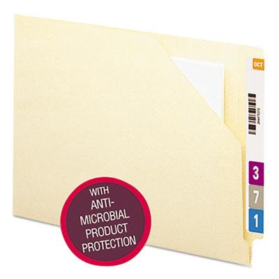 View larger image of End Tab File Jacket with Antimicrobial Product Protection, Shelf-Master Reinforced Straight Tab, Letter Size, Manila, 100/Box